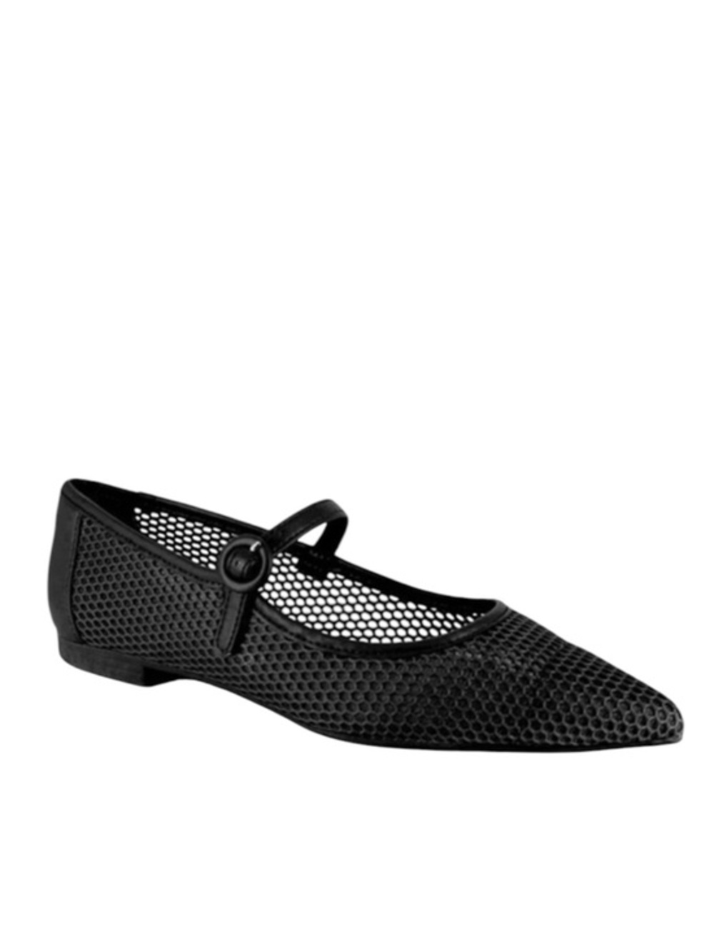 Splendid Morgana Mesh Mary Jane Pointed Toe Flats Black Minimalist 9.5